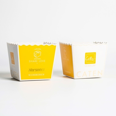 カスタム ロゴ コーティング 紙 包装 パッケージ ボックス フランスのフライ プリント CMYK