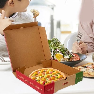 ピザ紙箱 食品 クラフト紙 ピザ箱 包装 オーダーメイド 印刷 ロゴ