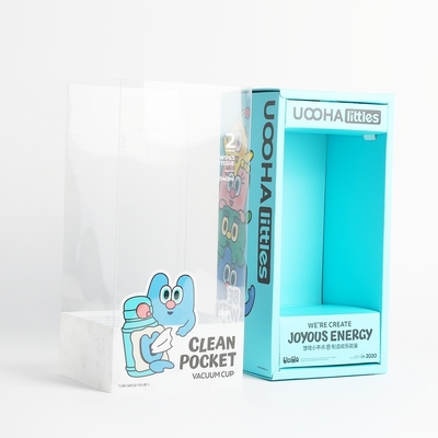 カスタム CMYK プリント アイボリーボード 玩具 透明な蓋付きの梱包箱
