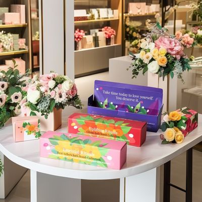 カスタム紙ギフトボックス 双面印刷アート コーティング スキンケアタック エンド紙ボックス 蒸気器用