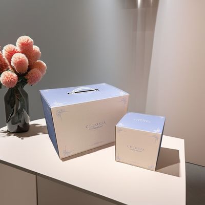 カスタム紙包装 衣料 プラスチックハンドル付きゴロゴロ箱